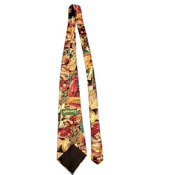 Tie Silk Nautical Sailing Ship Boat Cruise Postcards Travel Military Necktie - Picture 3 of 7